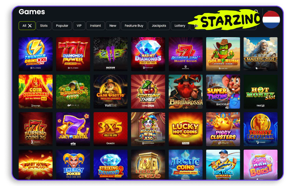 Starzino Casino Spellen